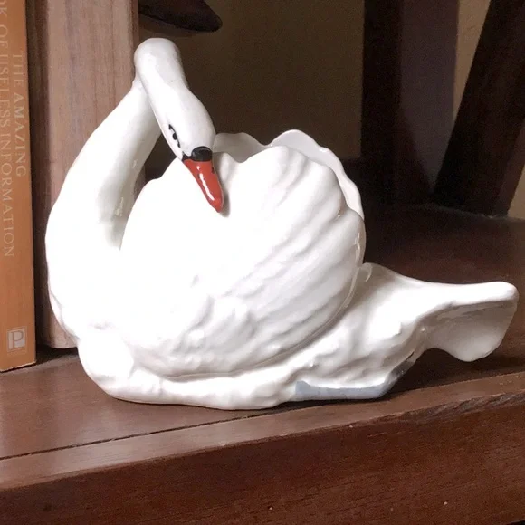 Vintage swan Czechoslovakia art Easter spring goose decor farmer’s market boho - Picture 2 of 8